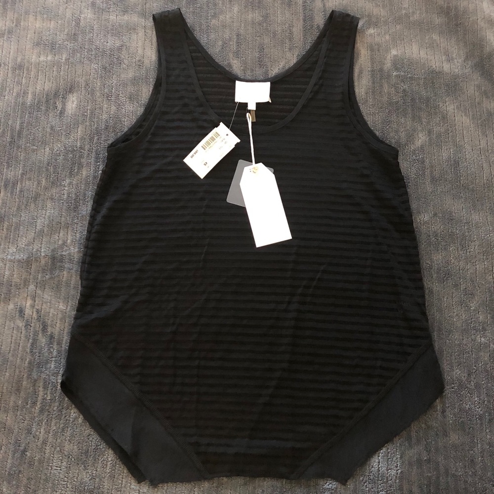 NWT Quinn Sheer Silk Striped Tank